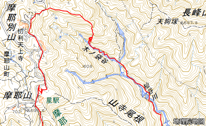 木ノ袋谷 第四堰堤北の岩塔